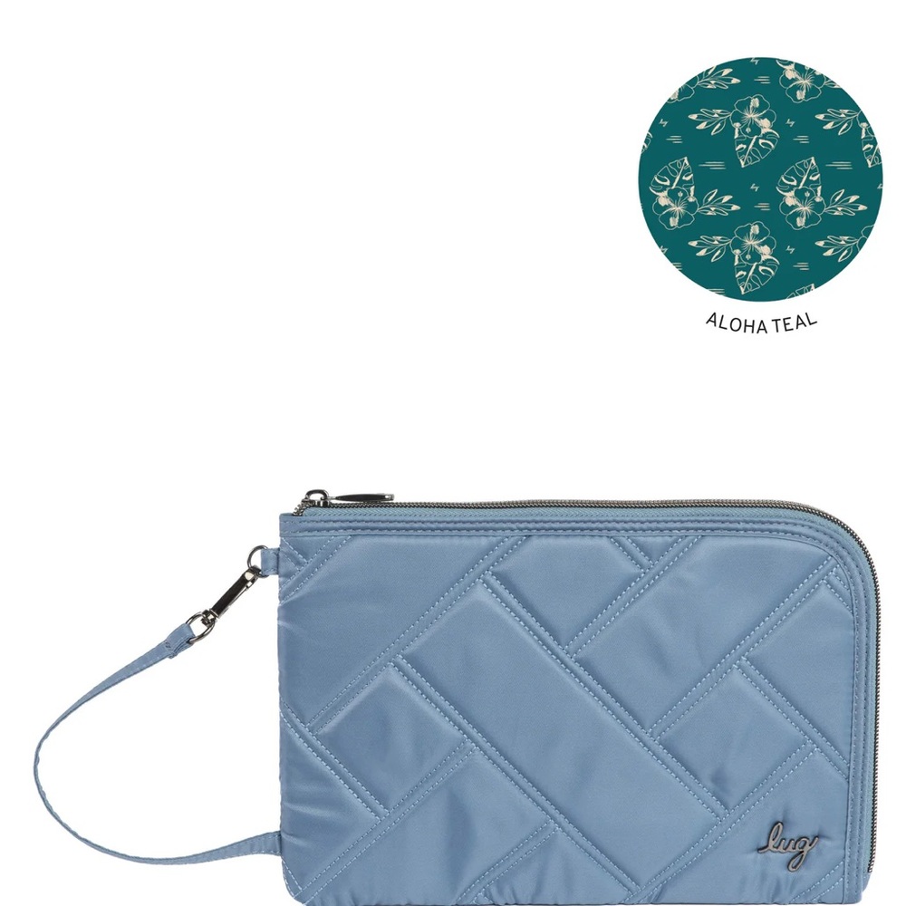 Lug Halfpipe Zip Wristlet Wallet in Blue Moon